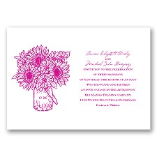 Sunflower Jar - Begonia - Invitation