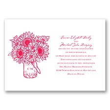 Sunflower Jar - Poppy - Invitation