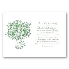 Sunflower Jar - Clover - Invitation