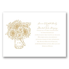 Sunflower Jar - Golden - Invitation