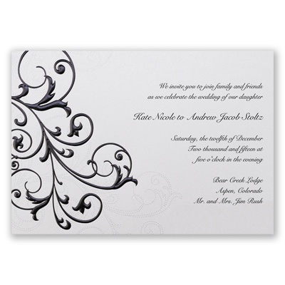 Uptown Swirl - Invitation