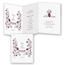Rustic Romance - Plum - Invitation