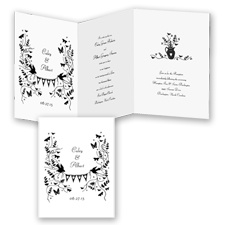 Rustic Romance - Black - Invitation