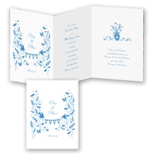 Rustic Romance - Cornflower - Invitation