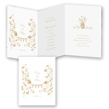 Rustic Romance - Golden - Invitation