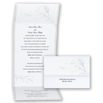 Calla Lily Seal and Send - Invitation