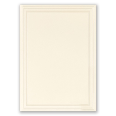 Triple Embossed Pearl Border, Ivory - DIY Invitation Kit