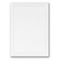 Triple Embossed Pearl Border, White - DIY Invitation Kit