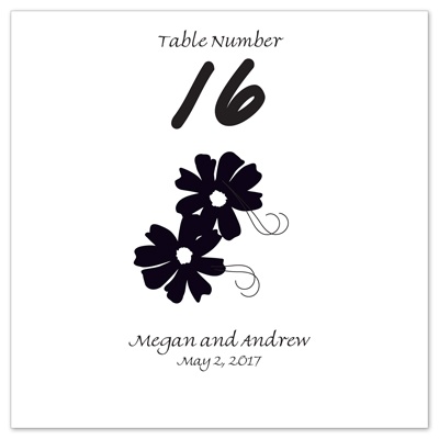Bright White Design Choice Table Number