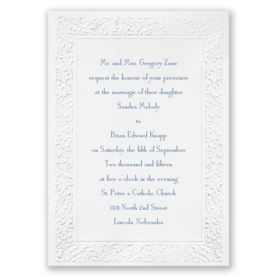 Ornate - White - Invitation