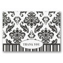 Black and White Damask - DIY Thank You Notes and Envelopes