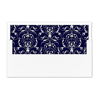 Monogram Flourish - Lapis - Envelope Liner