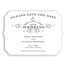 Chic Die Cut - Black - Save the Date