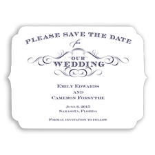 Chic Die Cut - Lapis - Save the Date