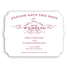 Chic Die Cut - Apple - Save the Date