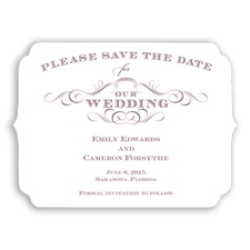 Chic Die Cut - Rosewood - Save the Date
