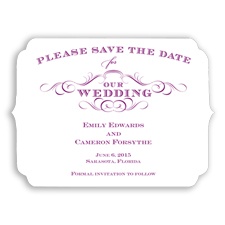 Chic Die Cut - Sangria - Save the Date