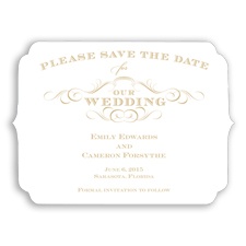 Chic Die Cut - Golden - Save the Date