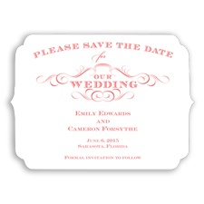 Chic Die Cut - Guava - Save the Date