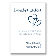 Duo Hearts - Marine - Save the Date