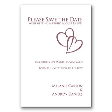 Duo Hearts - Rosewood - Save the Date