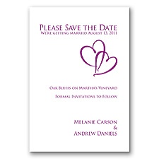 Duo Hearts - Sangria - Save the Date