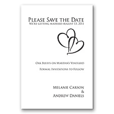 Duo Hearts - Black - Save the Date