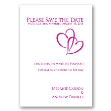 Duo Hearts - Begonia - Save the Date