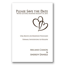 Duo Hearts - Chocolate - Save the Date