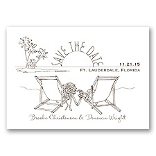 Sunny Shore - Chocolate - Save the Date