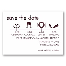 Time Line - Plum - Save the Date