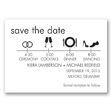 Time Line - Black - Save the Date