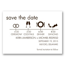 Time Line - Chocolate - Save the Date
