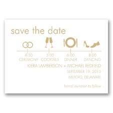 Time Line - Golden - Save the Date