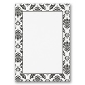 Black Damask Border - DIY Invitation Kit