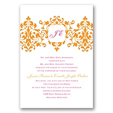 Romance - Tangerine Invitation