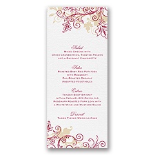 Flourish with Golden Shadow - Apple - Menu Card