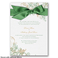 Flourish with Golden Shadow - Clover - Invitation