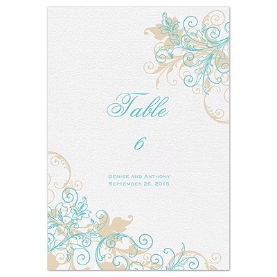 Flourish with Golden Shadow - Pool - Table Number