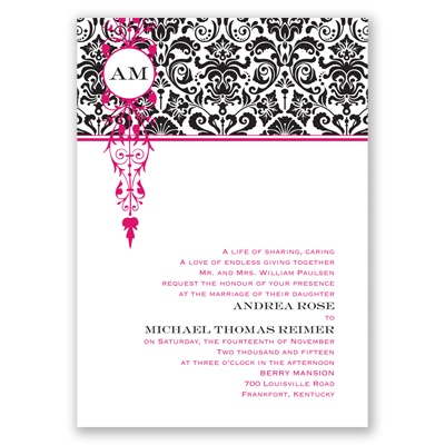 Loving Damask - Invitation