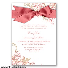 Flourish with Golden Shadow - Coral Reef - Invitation