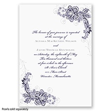 Bridal Lace - Lapis - Invitation