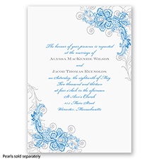 Bridal Lace - Cornflower - Invitation