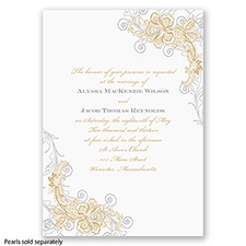 Bridal Lace - Golden - Invitation