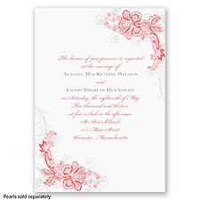 Bridal Lace - Guava - Invitation