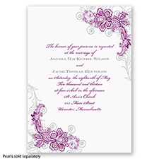 Bridal Lace - Sangria - Invitation