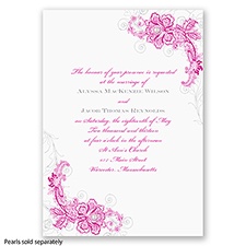 Bridal Lace - Begonia - Invitation