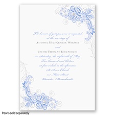 Bridal Lace - Bluebird - Invitation