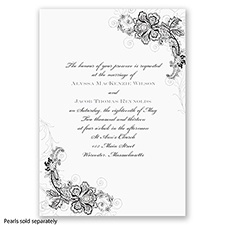 Bridal Lace - Black - Invitation