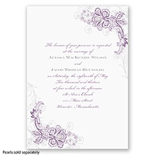 Bridal Lace - Wisteria - Invitation